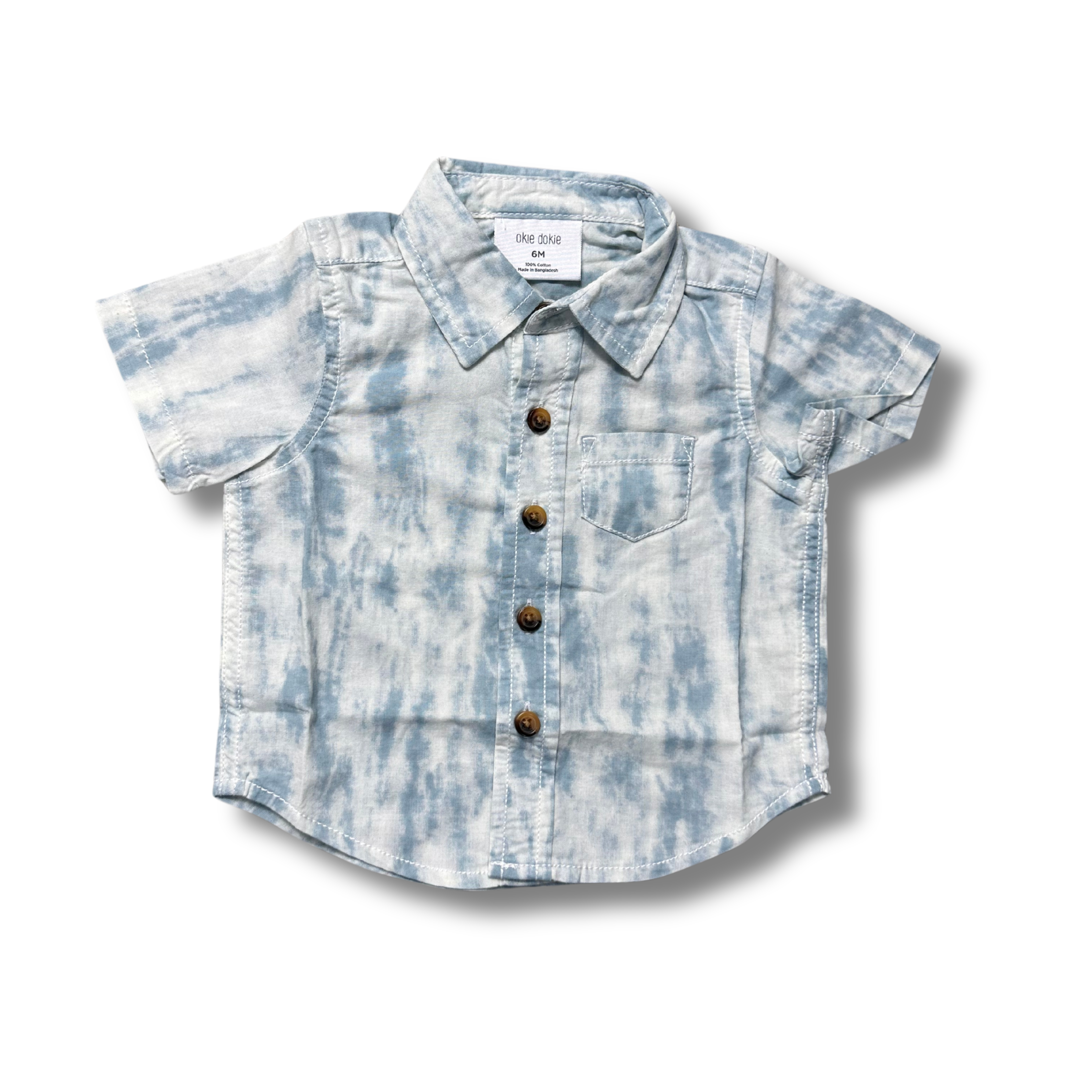 Okie Dokie Short Sleeve Button Down Shirt