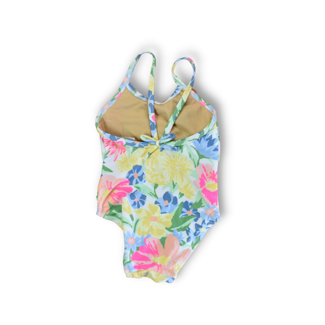 Old Navy Yellow Floral Print Swimsuit
