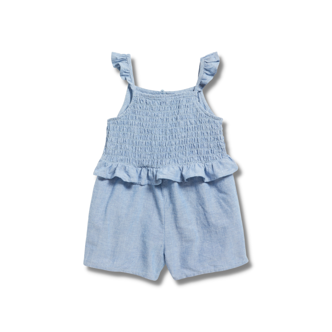 Old Navy Ruffle-Trim Smocked Romper for Toddler Girls