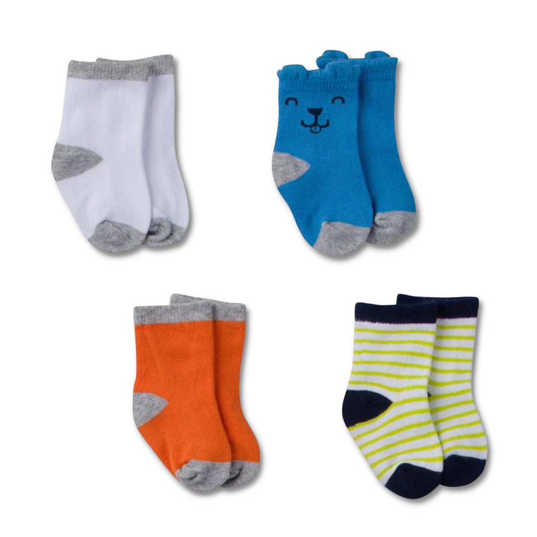 4 Pack Gerber Baby Boy Socks