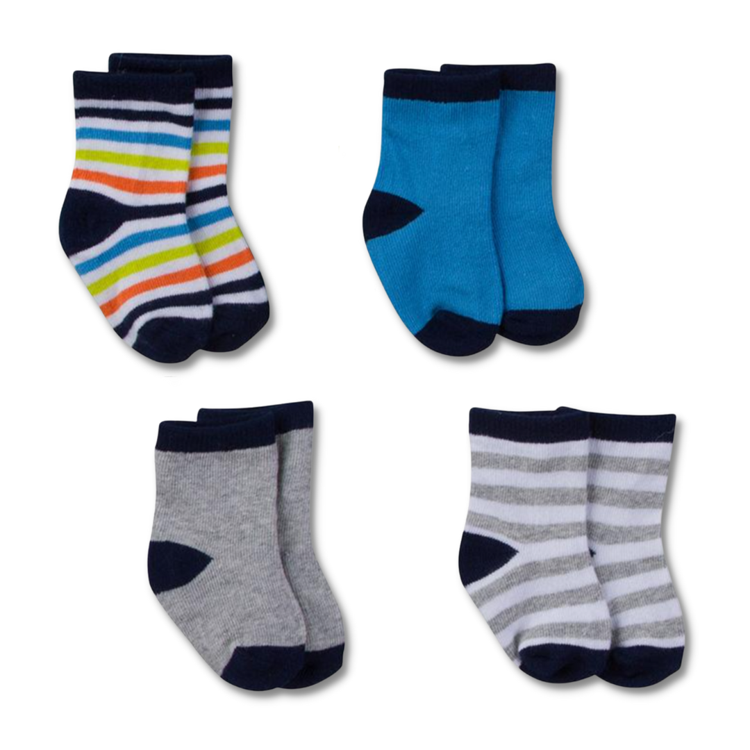 4 Pack Gerber Baby Boy Socks