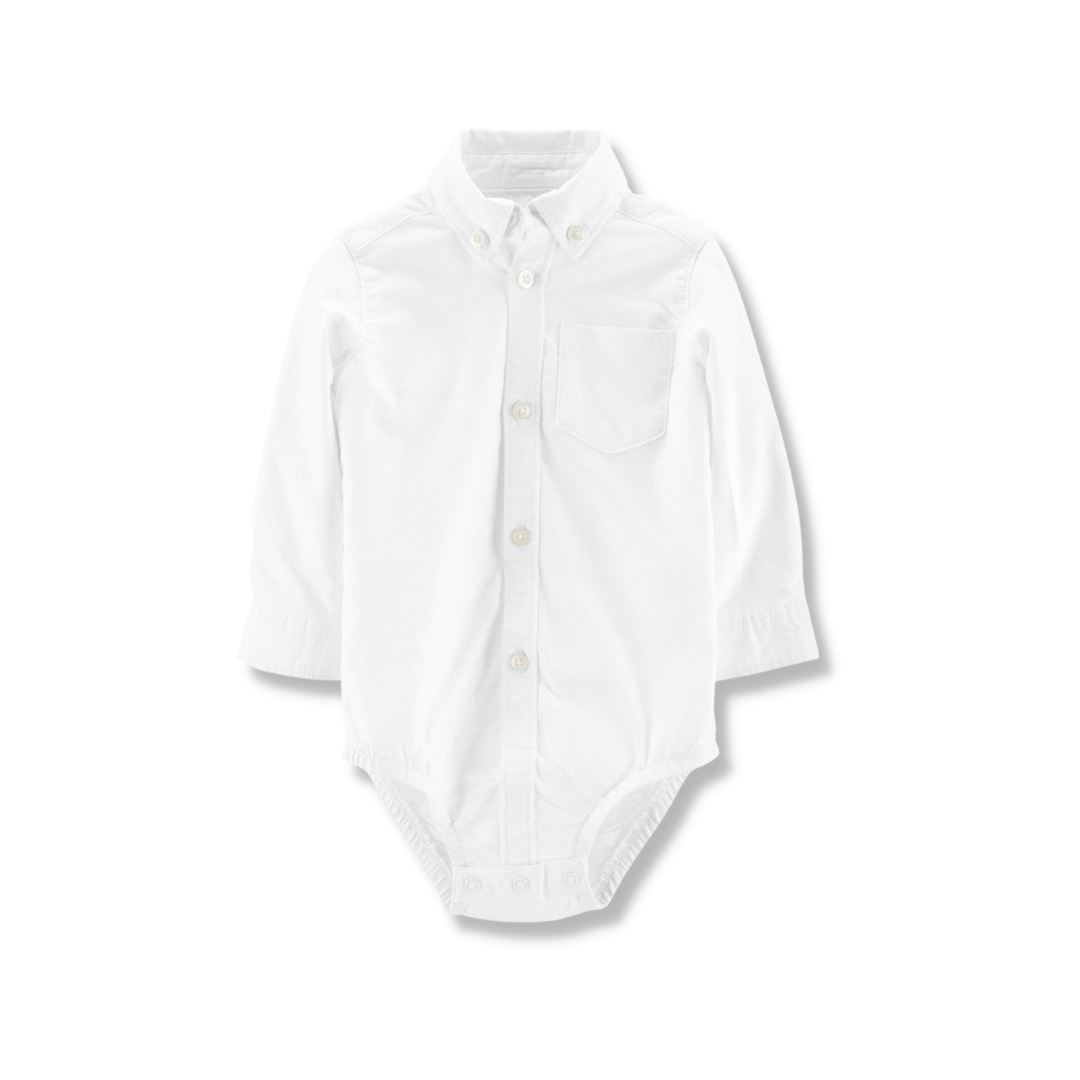 Oxford Button-Front Bodysuit